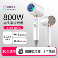 小米粒 吹风机大功率家用负离子护发静音速干不伤发大风力学生宿舍800W同款礼物 珍珠白
