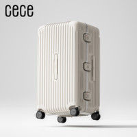 CECE2025行李箱女大容量加厚铝框旅行箱男拉杆密码皮箱子 升级款PRO-燕麦色 30寸-全pc材质箱体-砸坏免费换新-30天无理由退换货