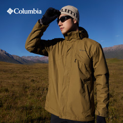 Columbia 户外秋冬男女银点抓绒内胆三合一防水冲锋衣