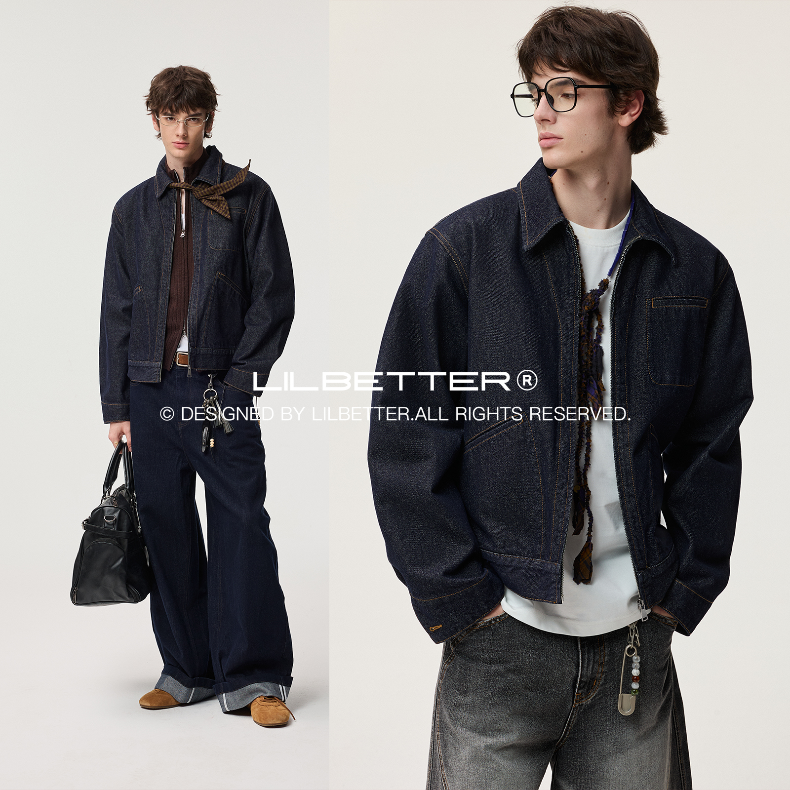 LILBETTER 原牛短宽版哥萨克牛仔夹克