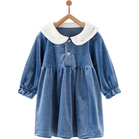 童泰女童连体秋季衣服裙子时尚长袖公主裙TS33Q337-DS 蓝色 80cm