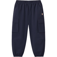 马骑顿 男童25秋户外工装裤露营登山束脚裤简约亲肤休闲裤 藏青 140