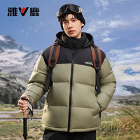 雅鹿 男士羽绒服 高充绒203G 军绿色 XL/180