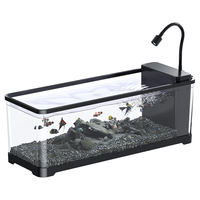 阔庭（KUOTING）溪流缸鱼缸制氧一体式懒人生态造景侧滤溪流缸黑色【超大号】