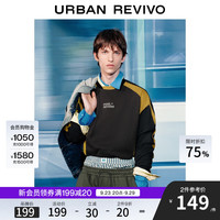 UR2025秋季男潮流运动风撞色字母超宽松长袖T恤UUV450033 多色 XS S (-S)