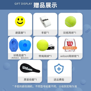 Wilson WR169410 碳素一体网球拍 樱花粉 2号柄 基础套餐