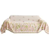 今后雪尼尔沙发盖布四季通用防猫抓沙发巾高级感2025沙发遮盖罩布 花期雪尼尔-粉 180*260cm【双人或贵妃位】