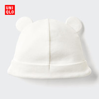 优衣库婴幼儿宝宝针织帽子25秋冬479598 00 白色 19 cm