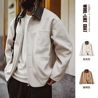 马登 美式复古重磅毛呢夹克 男士外套