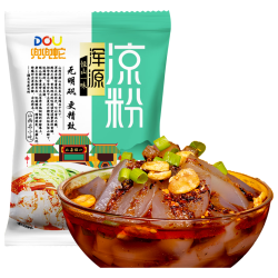 兜兜蛇 浑源凉粉450g山西大同特产凉粉凉皮带料包开袋即食速食特色小吃