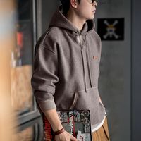 马登 MADEN工装美式复古毛呢连帽卫衣重磅加厚套头帽衫休闲上衣男秋冬季