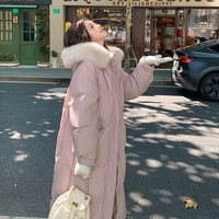 羽绒棉服女中长款2025冬季韩版宽松加厚保暖棉衣外套过膝棉袄