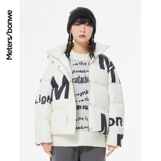 美特斯邦威立领羽绒服女冬季短款潮流百搭保暖羽绒外套宽松舒适   165 88A