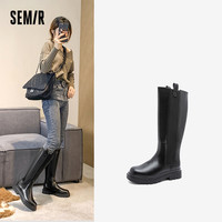 【鞋品合集】Semir马丁靴女鞋2025秋季厚底雪地靴长筒靴大黄靴男 V-黑色【109721146036】 39