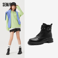 【鞋品合集】Semir马丁靴女鞋2025秋季厚底雪地靴长筒靴大黄靴男 W-黑色【109721146059】 37