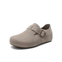 张凌赫百丽厚底全麦吐司2代勃肯鞋女冬季加绒内增高单鞋预 灰色-男款（隐形增高3.5CM） 39