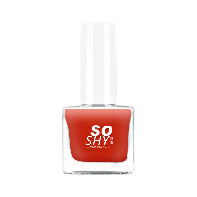  SO SHY/舒羞 免烤速干 水性指甲油  达拉斯红 12ml