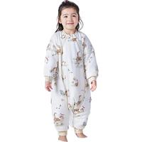 ibaby睡袋恒温婴儿睡袋宝宝分腿式连体睡衣抑菌防踢被【秋冬】BB 【不夹棉款】灌木刺猬(室温24-28℃) 100码【身高90-100cm】