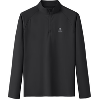 骆驼（CAMEL）长袖速干T恤男跑步立领运动上衣 J15CA9L3003 幻影黑 L 【男】3003，幻影黑