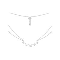 APM Monaco 双层蝴蝶项链925银简约锁骨颈链