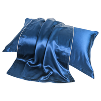 维克多（VCD）真丝枕套100%桑蚕丝枕面家用枕头套48x74cm 单只装 贵族蓝