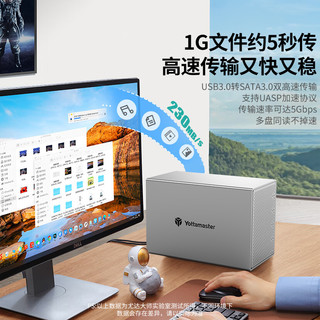 尤达大师台式电脑机械硬盘外接盒3.5寸硬盘柜多盘位SATA磁盘储存