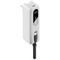 倍魔新国标3C认证三合一充电宝5000毫安自带AC插头+22.5W快充线适用苹果17/16华为可上飞机 白色 【智能数显】白色Type-C