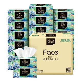 洁柔 抽纸油画风/艺术巴黎4层加厚面巾纸  80抽*18包