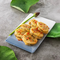 荷仙 黄金藕夹藕盒合肉饼 (鸡肉+咸蛋黄芝士馅)各1袋共600g