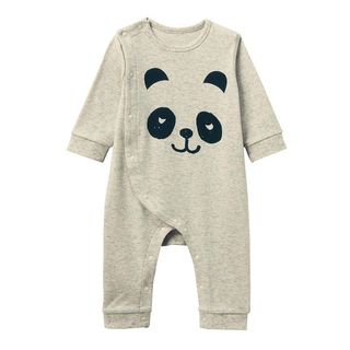 日本千趣会 SENSHUKAI春款婴幼儿哈衣爬服可爱熊猫动物纯色纯棉宝宝连体衣