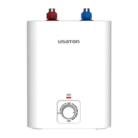 阿诗丹顿（USATON）5升小厨宝厨房储水式电热水器小型迷你家用速热一级能效1650W上出水 KX16-5J16.5S