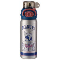 SNOOPY高颜值可爱双饮保温杯316不锈钢大容量保温保冷上学吸管水杯 蓝色-【玩偶款】-600ml