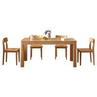 全友家居实木餐桌带椅子一套饭桌家用4-6人餐桌小户型桌椅套装1.6米 实木|1.4米餐桌+小岸餐椅*4