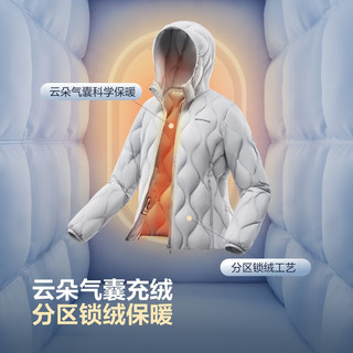 波司登（BOSIDENG）25鹅绒轻薄羽绒服连帽胶囊女短款菱格纹内胆外套B250131028 岩石灰8088-格雷系 L 170/92A 120斤-130斤