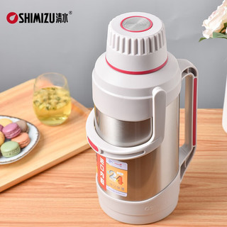 清水（SHIMIZU） 暖瓶热水瓶家用玻璃内胆保温瓶不锈钢大容量SM-3331/3341 SM-3341-320-