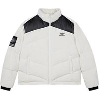 茵宝（Umbro）运动羽绒服短款冬季保暖上衣厚外套男款加厚外套 象牙白 M （充绒量：210g）