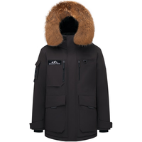 波司登（BOSIDENG）25年极寒羽绒服男女同款短款90鹅绒大毛领连帽外套B250242360 黑色8056 XL 175/96A 体重约130-140斤