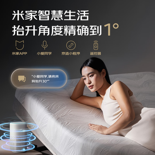 京东京造 EasyZzz系列 JZ002 撑腰床垫+双电机床架 电动智能床套装 180*200cm 米家款