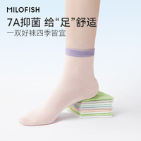 米乐鱼薄款网眼夏季儿童袜子透气撞色男女童学常舒适高弹力袜