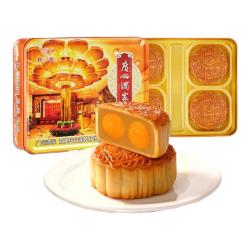 广州酒家 双黄纯白莲蓉 广式月饼 720g 礼盒装