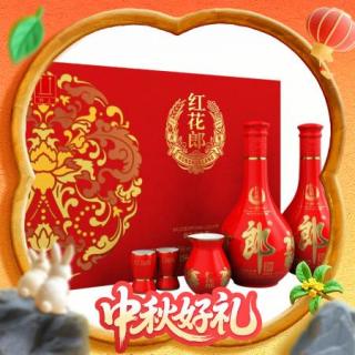郎酒 红花郎10 53%vol 酱香型白酒 500ml*2瓶*4瓶 礼盒装