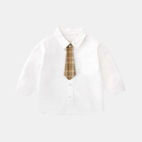 宝宝衣服合集251 白色+棕格
