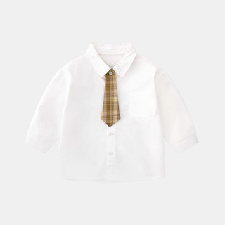 宝宝衣服合集251 白色+棕格
