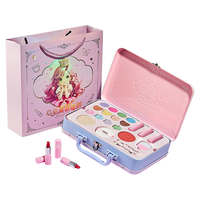 奥智嘉儿童化妆品女孩玩具套装彩妆化妆套盒粉底眼影口红唇膏 【手提袋】奇幻彩妆盒-12色眼影