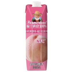 福兰农庄 0添加 浓缩果汁饮料  100%桃汁1L 箱装