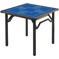 铭汇通掼蛋桌折叠四方牌桌打牌方桌扑克发牌机桌子棋牌比赛桌椅高端 灰色【铝合金包边】 单桌【80*80*75cm】 单桌【升级铝合金边框】灰色