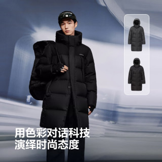 波司登 B250245249 科技轻量连帽 黑色 L 男士羽绒服