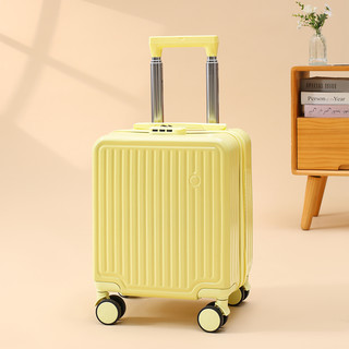 春秋航空14寸行李箱小型登机箱20X30X40无托运可登机拉杆箱13寸 柠檬黄【升级配色可登机】20x30x40cm 14寸【两节拉杆-升级后置杯架】