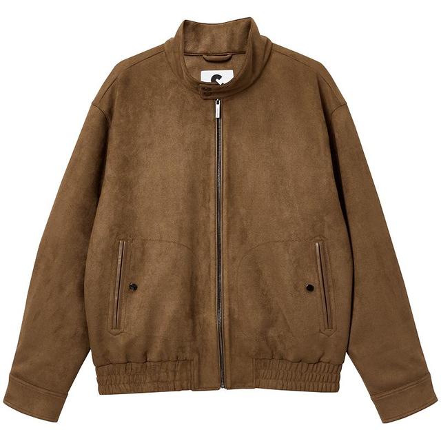 PLUS会员：JACK&JONES 杰克琼斯 冬季仿麂皮绒夹棉休闲舒适棉衣 E10深棕色