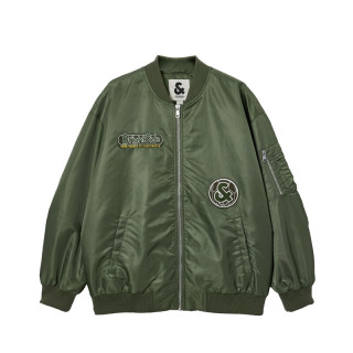 JACK&JONES 杰克琼斯 秋冬季刺绣飞行员夹克棉衣 E03草绿
